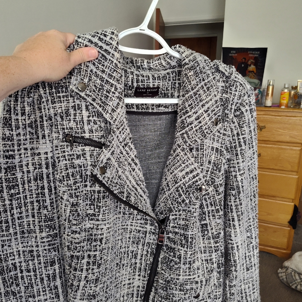 Lane Bryant Black and White Women's Jacket